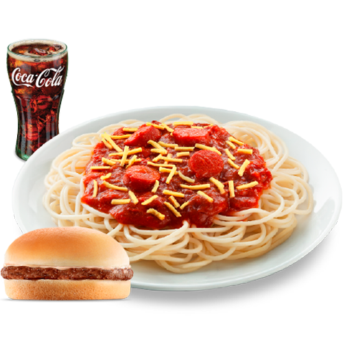 N2b Jolly Spaghetti w/Yumburger & Drink (M)